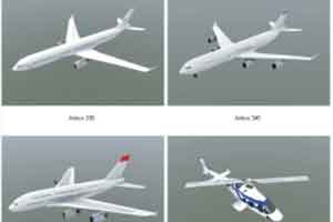 C4D模型 飞机模型  客机模型 Dosch 3D Airplanes10个飞机【模型】