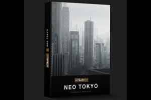 Kitbash3D - Neo Tokyo-新东京 摩天大楼 建筑房屋【模型】