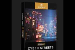 KitBash3D Props Cyber Streets 街道小摊 中国摊 小吃街道【模型】【材质】