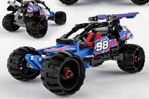 乐高积木赛车大脚车玩具汽车C4D模型 Lego Technic Off-road Racer C4D model【C4D模型】