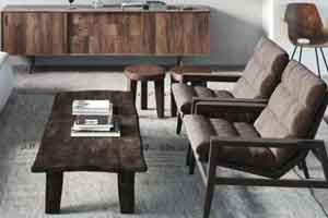 北欧风格客厅模型 沙发 椅子 桌子 台灯 茶几 木桌 壁画 摆饰 地毯 植物【模型】