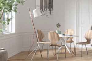 3D家具模型 欧洲简约风格模型 简约椅子 桌子模型 简约台灯 绿色植物模型 壁画【模型】
