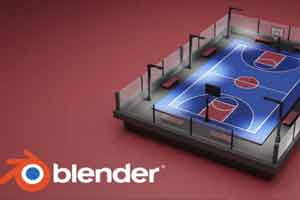 Blender创建篮球场【Skillshare - Create A Basketball Court With Blender】【教程】