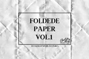 高清纸张纹理【CreativeMarket – Folded Paper Vol. 1 1920658】