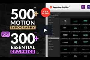 PremiumBuilder Motion Typography V5 500个运动图形模板