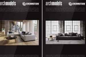 20个现代沙发场景模型【Evermotion Archmodels - Vol 197】【模型】
