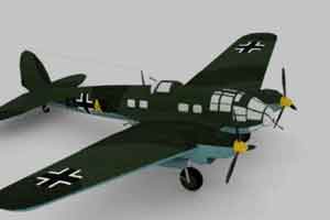 二战轰炸机 模型+ 贴图【Plane Heinkel 】