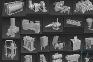 20个气管 变电箱 水泵模型【Artstation - Factory Units 8 - 20 pieces by Armen Manukyan】