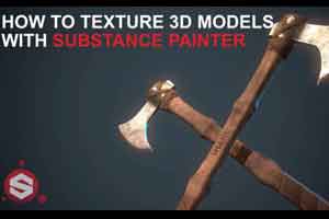 SP制作斧子材质教程【Skillshare - How To Texture 3D Models With Substance Painter】