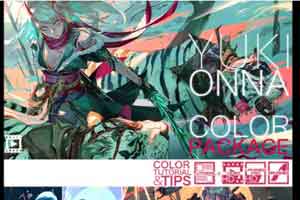 PS绘画角色和色彩的教程【Gumroad – Yuki Onna + COLOR Tutorial BUNDLE – Toni Infante】