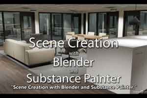 Blender和SP制作室内场景渲染【Lynda - Blender and Substance Painter Architectural Visualization】