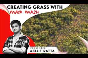 Maya真实草地制作教程 【Skillshare – Maya Mash Creating Realistic Grass Like a Pro】