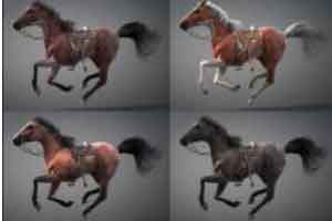 maya 马模型动画骨骼绑定 马蹄【HorsesMaya_VR】【免费】
