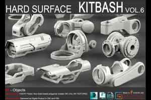 硬表面机械模型【Hard Surface KitBash Vol 6】【免费】