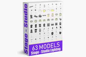 63个舞台道具模型【63 studio stage theater cinema lighting collection 3d】【免费】