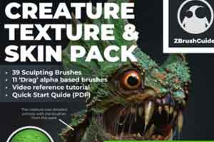 ZB 恐龙_蜥蜴皮肤纹理贴图【Creature_texture_and_skin_brushes_pack】