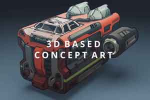 Blender飞行器制作教程【Spaceship Concept Art with Affinity Photo and Blender 2.9 by Daniel Kim】