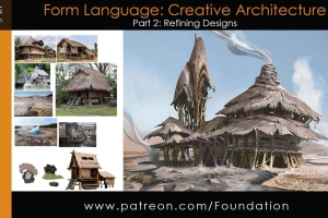 PS场景绘画教程【Form Language - Creative Architecture Part 2】