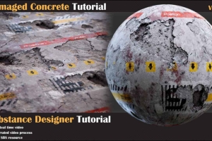 SD坏混凝土表面教程【Damaged Concrete Tutorial VOL-02】