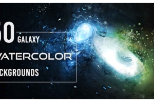 50个4K水彩银河背景【50 Watercolor Galaxy Backgrounds】