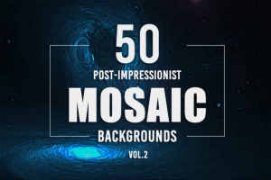50个印象派天空【50 Post-Impressionist Mosaic Backgrounds - Vol. 2】