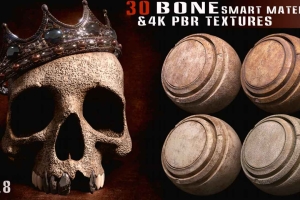 30个骨骼PBR材料【30 Bone smart material】