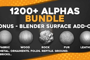 1200个Alphas纹理贴图【1200+ Alphas Bundle】