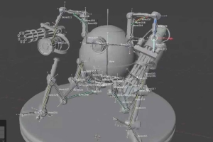 Blender机械模型+绑定【Robot modeling tutorial】