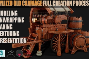 风格化马车教程【Stylized Old Carriage Full Creation Process】