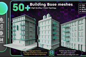 50个建筑模型【50 Building BASE MESH】