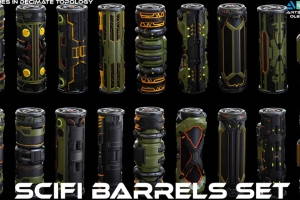 科幻桶模型【SciFi Barrels set】