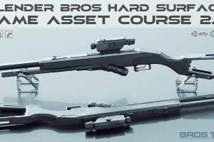 Blender硬表面游戏模型【The Hard Surface Game Asset Course 2.0 - Blender Bros】