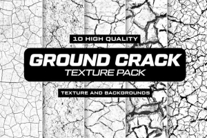10个裂痕纹理【10 Ground Crack Texture Pack】免费
