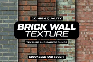 10个墙面贴图纹理【10_Brick_Wall_Texture】免费
