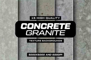 15个大理石花岗岩纹理【15_Concrete_Granite_Texture_Background】免费