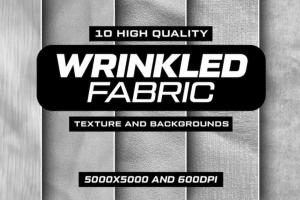 10 皱纹织物纹理背景【Envato 10 Wrinkled Fabric Texture Background】
