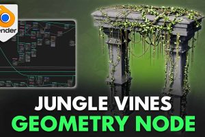 Blender 4 丛林藤蔓几何节点【Blender 4 Jungle Vines Geometry Node】