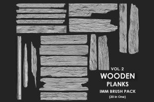 木板注塑机刷包 20 合一 Vol.2【Wooden Plank IMM Brush Pack 20 in One Vol.2】