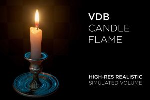 高分辨率 VDB 蜡烛火焰【High-Res VDB Candle Flame】