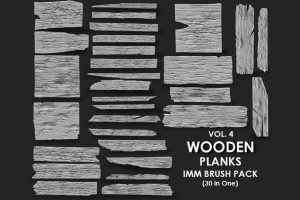 木板注塑机刷包 30 合一 Vol.4【Wooden Plank IMM Brush Pack 30 in One Vol.4】