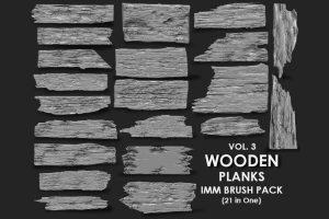 木板注塑机刷包 21 合一 Vol.3【Wooden Plank IMM Brush Pack 21 in One Vol.3】